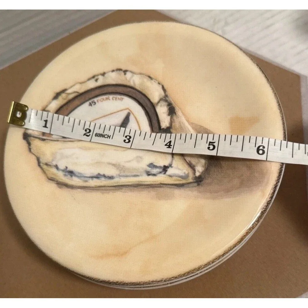 Williams-Sonoma Set of 3 Cheese Appetizer Plates Made In Italy 6.25” Please Read